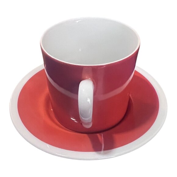 Vintage FITZ and FLOYD Tea Coffee Cup and Saucers Rondelet Terracotta - Picture 4 of 6